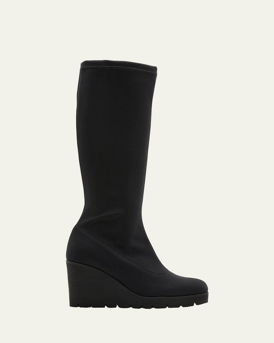 Getup Stretch Wedge Knee Boots